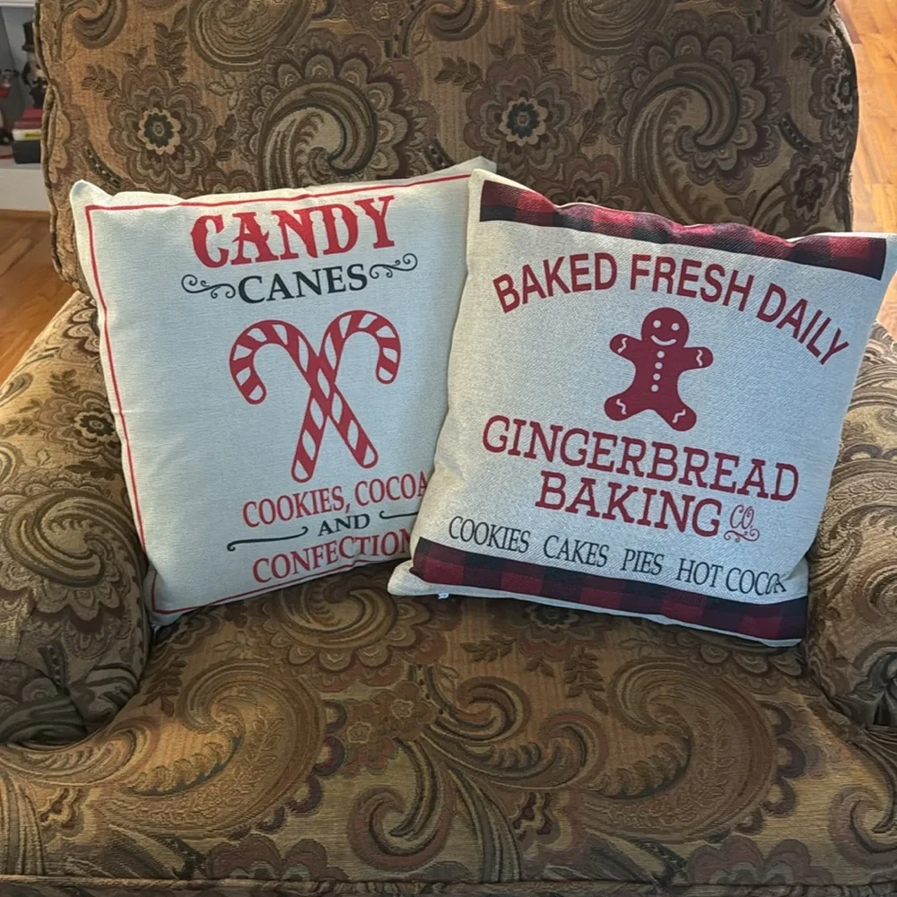 Christmas House Farmhouse Christmas Pillow Covers Set of 4